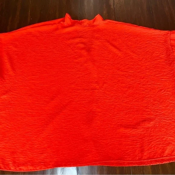 Elegant Orange Women's Blouse - Picture 7 of 7